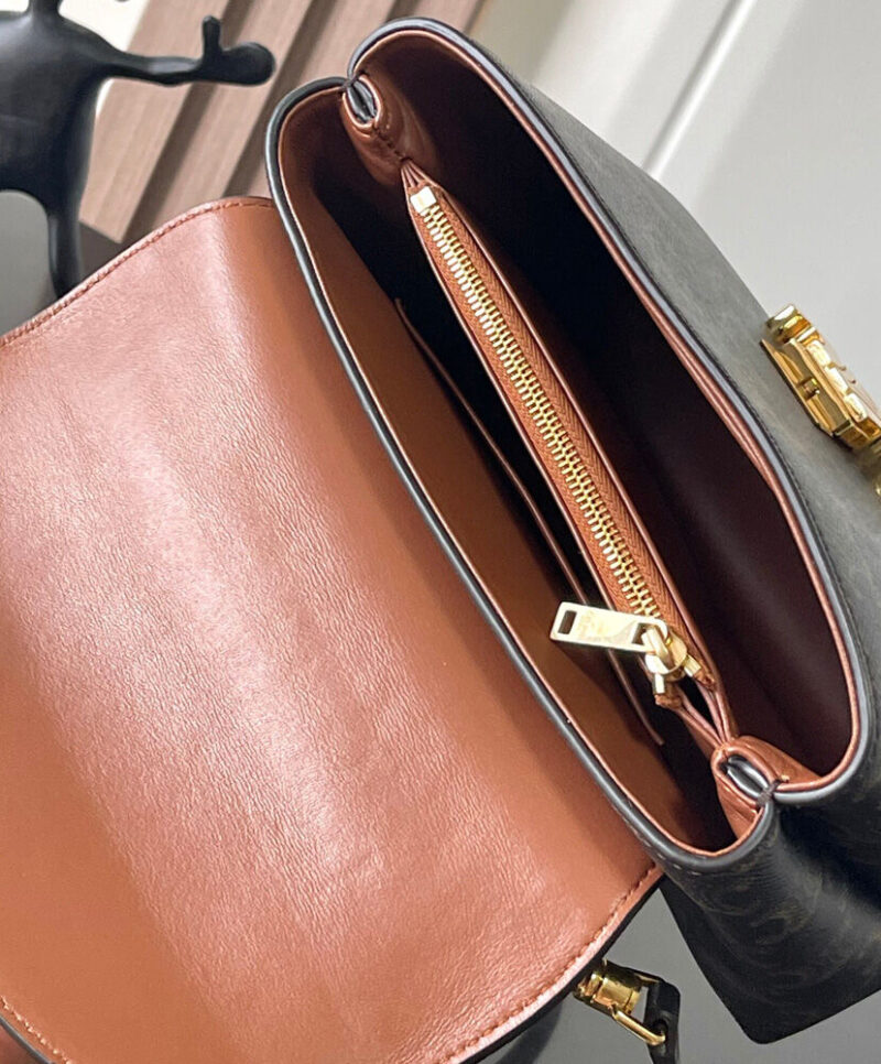 Celine Teen Nino Bag In Triomphe Canvas Coffee
